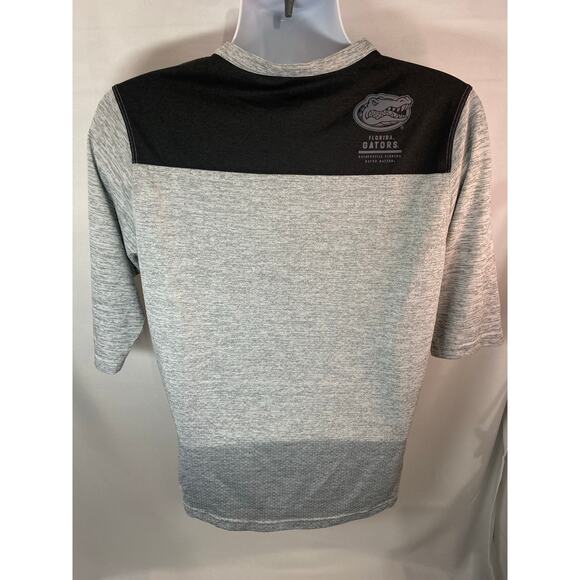 Nike Henley T Shirt Mens Medium Florida Gators Gray Heathered Dri Fit - Picture 2 of 9